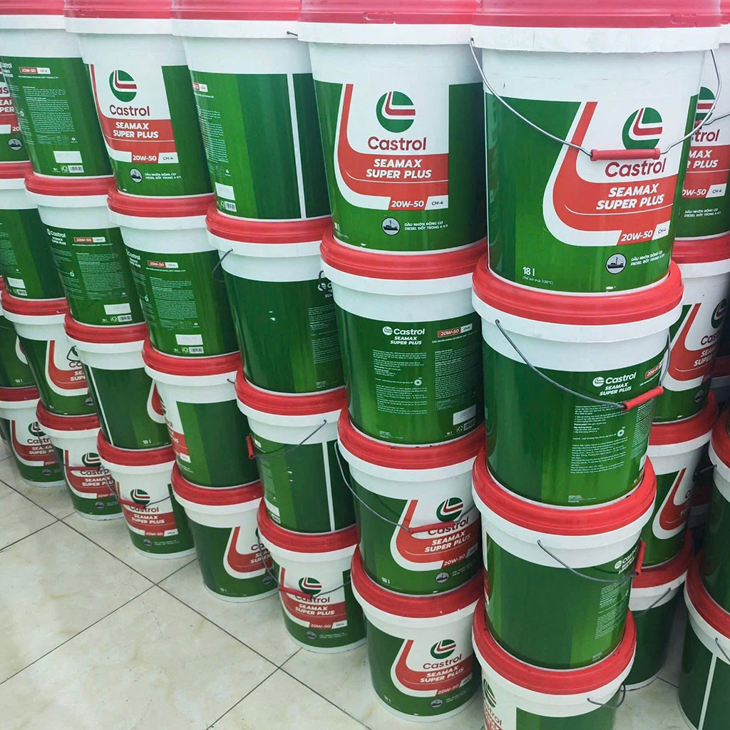 Dầu Castrol Seamax Super Plus 15w-40, 20w-50 CH4 chuyên dụng tàu du lịch, tàu cá, động cơ máy thuỷ